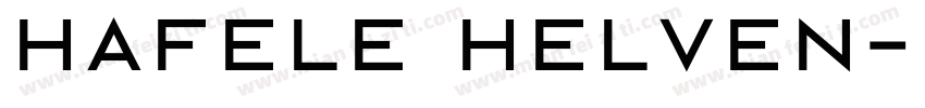 Hafele HelveN-Light字体转换